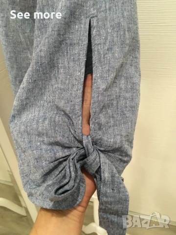 New ZARA разчупен дизайн риза/блуза лен и памук XS, снимка 3 - Ризи - 54990260