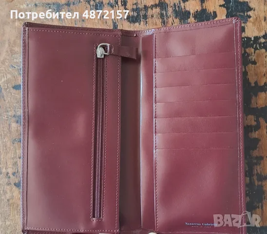 портфейл и ключодържател антики NAZARЕNO GABRIELLI оригинал, снимка 3 - Портфейли, портмонета - 55586067