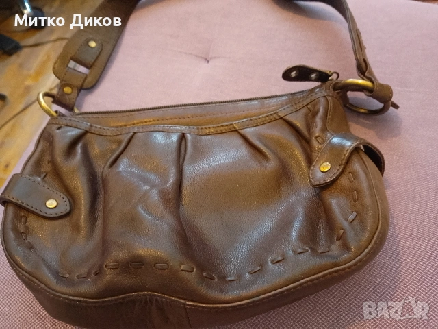 чанта женска естествена кожа 25х17 см като нова #34, снимка 4 - Чанти - 54988297