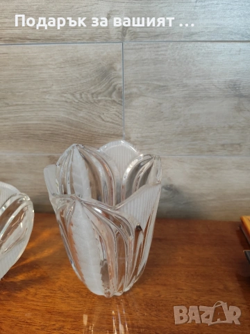 Бохемски оловен кристал .Ваза., снимка 6 - Колекции - 51035961