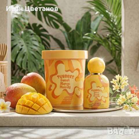 Детски парфюм с тропическо манго и ванилия Tubbees Sweet Mango Melody, 50 мл
