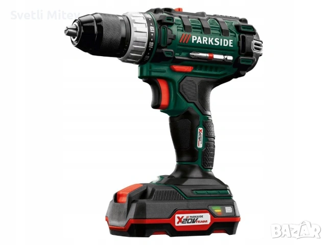 Акумулаторна бормашина/винтоверт Parkside 20V с батерия, зарядно и куфарче