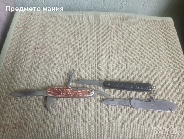 Лот от 3 колекционерски и ретро джобни ножчета, ножче ножка