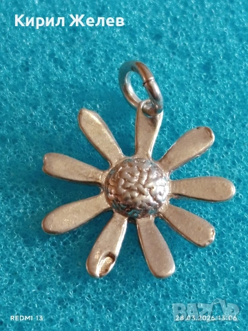 Сребърна висулка МАРГАРИТА подходящ аксесоар за ежедневието 53076, снимка 4 - Колиета, медальони, синджири - 54005502