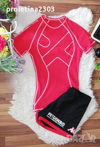 Червена тениска за спорт, снимка 2 - Тениски - 55430199