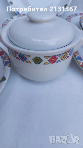 български порцелан,шевица,изида,китка,сервиз, снимка 8 - Сервизи - 55076080