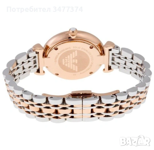 Emporio Armani Gianni T-Bar - Rose Gold - нов дамски часовник, снимка 7 - Дамски - 54743671