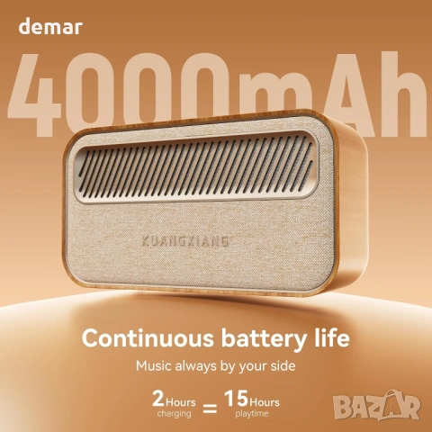 Ретро Bluetooth колонка 45W с USB, AUX и TF карта, снимка 2 - Тонколони - 54891011