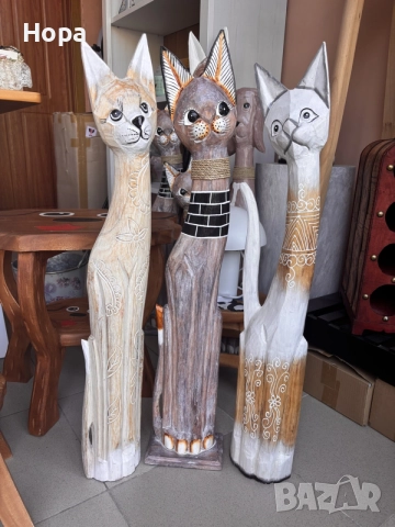Котки от дърво -100см.,80см. и 60см., снимка 6 - Декорация за дома - 29389762