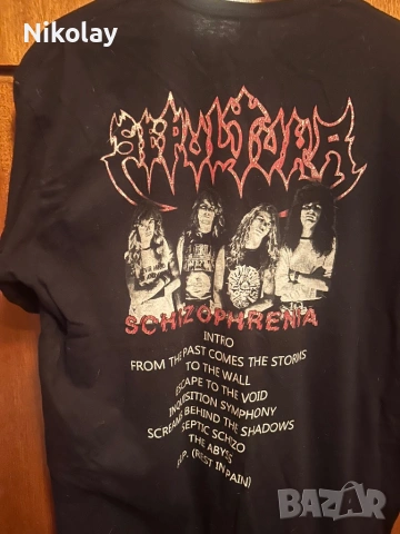 Тениска, t-shirt Sepultura- Schizophrenia, снимка 2 - Спортни дрехи, екипи - 54346642
