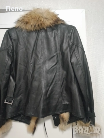 Яке естествена кожа и косъм, снимка 3 - Якета - 54160269