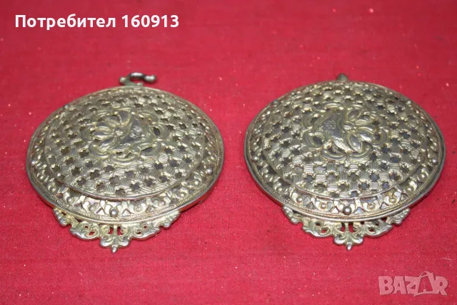 Автентични старинни сребърни пафти с позлата., снимка 6 - Антикварни и старинни предмети - 55422910