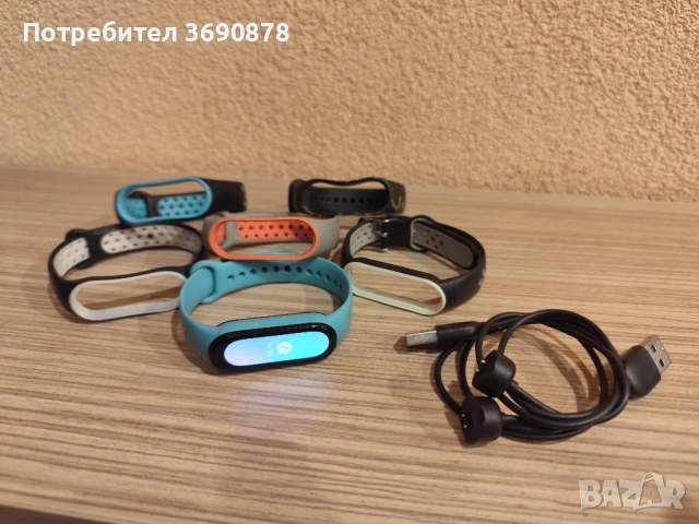 Фитнес гривна Xiaomi Mi Smart Band 6, като нов + 6 гривни и 2 зарядни, снимка 4 - Смарт гривни - 54625628