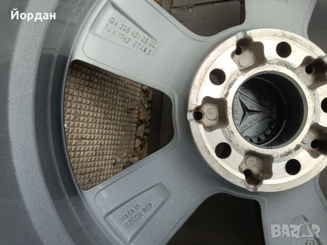 ОРИГИНАЛНИ джанти 17 ' цола 5x112 MERCEDES C KLASSE W205 / МЕРЦЕДЕС 7J ET48,5, снимка 12 - Гуми и джанти - 54783388