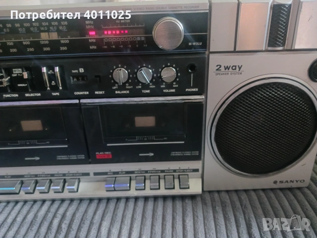Рядьк Радиокасетофон Sanyo M-W3LU, снимка 3 - Радиокасетофони, транзистори - 54501467