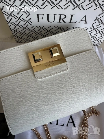 Чисто нова чанта Furla Bella в бял цвят, снимка 3 - Чанти - 54048250
