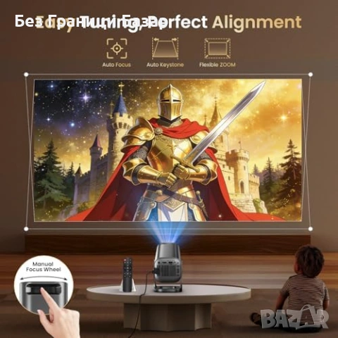 Нов мини смарт Преносим проектор 200 инча Android WiFi Bluetooth HDMI, снимка 3 - Друга електроника - 54571817