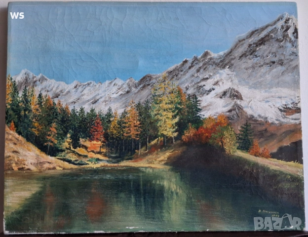 Стара картина, подписана - В. Столинова!