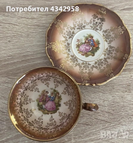 ☕ Двоен сет за кафе Johann Haviland Waldershof – Bavaria, Germany (около 1909–1924г., снимка 5 - Антикварни и старинни предмети - 55266350