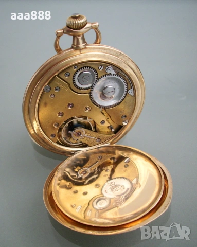 Златен джобен часовник Eterna SCHILD FRĖRES , снимка 2 - Джобни - 54983598