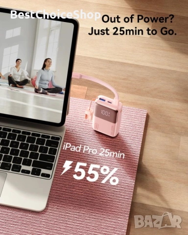 Мощна мини Power Bank 45W 10000mAh PD3.0 бързо зареждане, снимка 9 - Външни батерии - 54909792