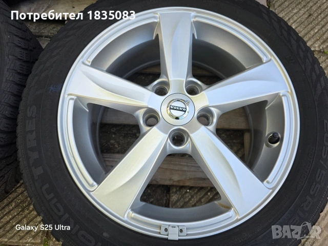Лети джанти 16ки 5х108 Volvo + зимни гуми 205/55/16 Nokian, снимка 6 - Гуми и джанти - 54397052