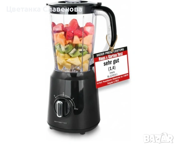 Блендер Emerio BL-12816, 500W, 1,5L, черен, 2 скорости