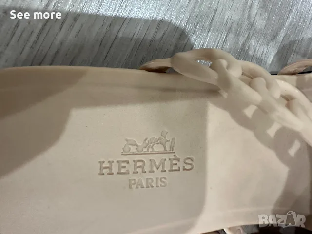 Hermès Rivage чехли екрю 40, снимка 8 - Сандали - 52720570