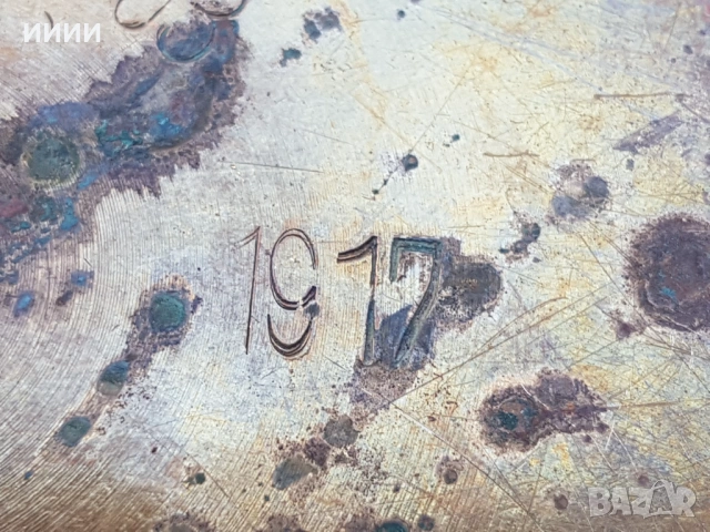 Бронзова ваза от гилза на оръдие 1917 г., снимка 3 - Антикварни и старинни предмети - 54392049