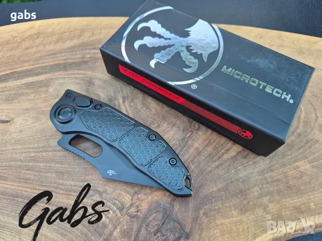Автоматичен нож Microtech/Borka Stitch OTS AUTO 169-1,Apocalyptic Black, снимка 7 - Ножове - 55562180