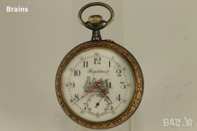 1900's REGULATEUR С Локомотив 68мм Джобен Часовник Декориран