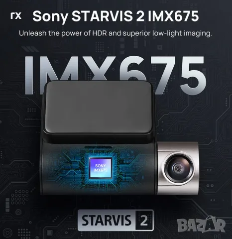 видеорегистратор  70mai Dash Cam A510 – Sony STARVIS 2, 2.7K HDR