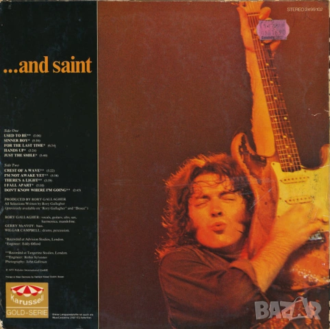 Грамофонни плочи Rory Gallagher – Sinner... And Saint, снимка 2 - Грамофонни плочи - 54717452