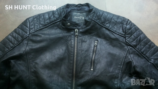 Jack & Jones RICHARD LEATHER Jacket Размер L мъжко яке естествена кожа 15-27, снимка 5 - Якета - 54803773