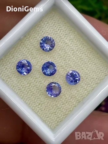 Лот от Естествени Танзанити – 5 бр. (Общо 1.45 ct), снимка 3 - Други - 55391925