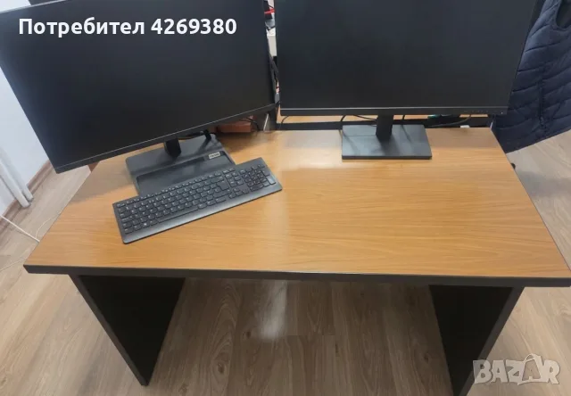 Компактно и стабилно офис бюро / работен плот (двуцветно)