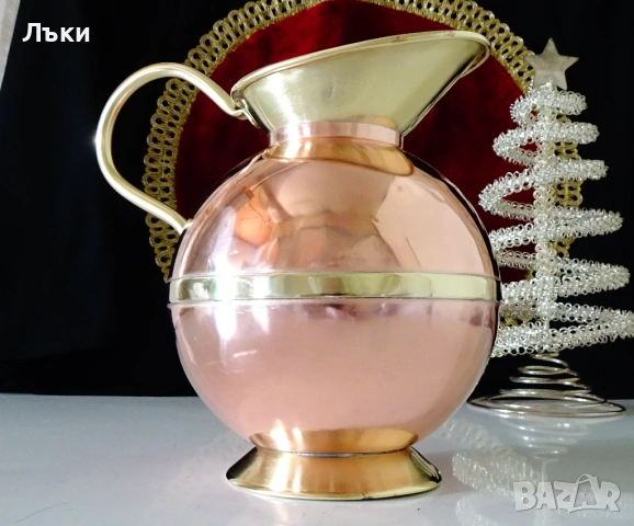 Медна кана за вино,чиста червена мед 1 л. 
