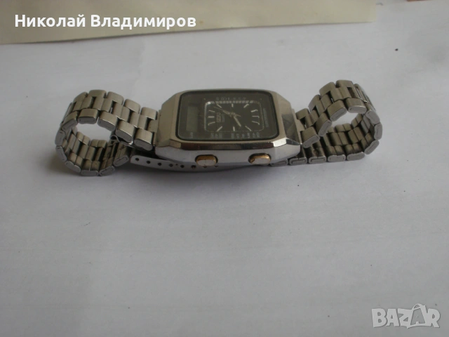 Seiko Сейко дигитален кварцов мъжки ръчен часовник рядък модел, снимка 3 - Мъжки - 54483926