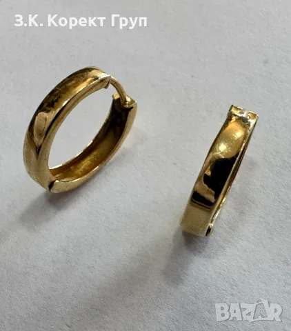 ЗЛАТНИ ОБЕЦИ 14К 585 -1,65 г, снимка 11 - Обеци - 55300399