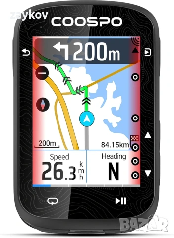 COOSPO CS600 GPS велокомпютър с цветен сензорен екран, безжичен GPS скоростомер