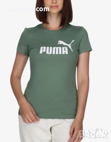 PUMA Essential Logo Tee Green  Дамска тениска PUMA 
