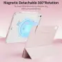 Нов Калъф за iPad Air 11 M4/M3/M2 розов магнитен въртящ се с гръб Защита Айпад, снимка 2