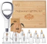 Комплект за масаж Uplife Premium Cupping, 12 поликарбонатни чашки, снимка 1