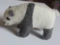 Мечка панда-екологично чиста играчка от филц, ръчна изработка, снимка 1