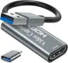 USB 3.0 HDMI Capture Card HU-02, 4K вход, 1080P@30Hz видео запис и стрийминг, снимка 1