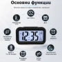 Настолен LED дигитален часовник с термометър аларма постоянно светещ в тъмното на батериии, снимка 2