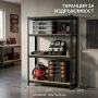 Здрав метален стелаж до 540 кг – Безвинтов гаражен рафт с 4 нива 150x75x30 см, снимка 1
