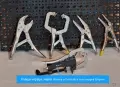 Комплект клещи чираци, метална стяга и професионална ръчна газова горелка CFH TS 1800 Pro, снимка 3