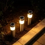 Соларни Инокс външни лампи за трева със LED светлини, снимка 4