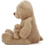 Плюшена играчка Mappy Fluffy Friends, Мечка с мече, 130 см, Бежова, снимка 2
